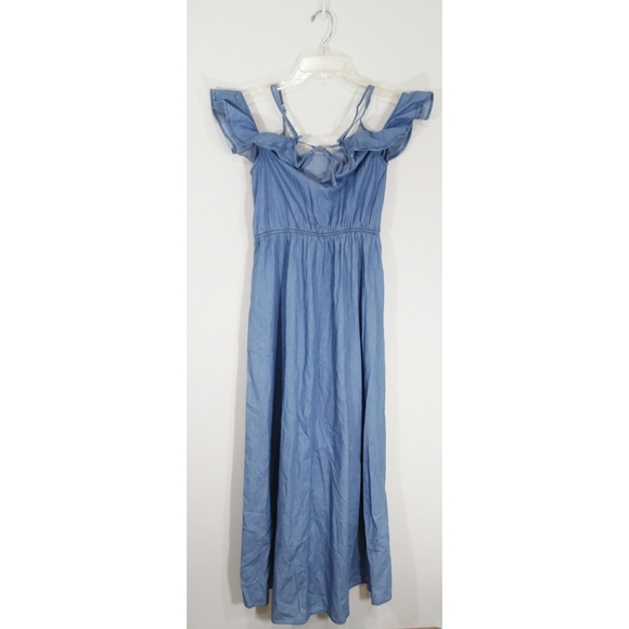 Veveret chambray lighr blue hight low dress - Picture 2 of 7